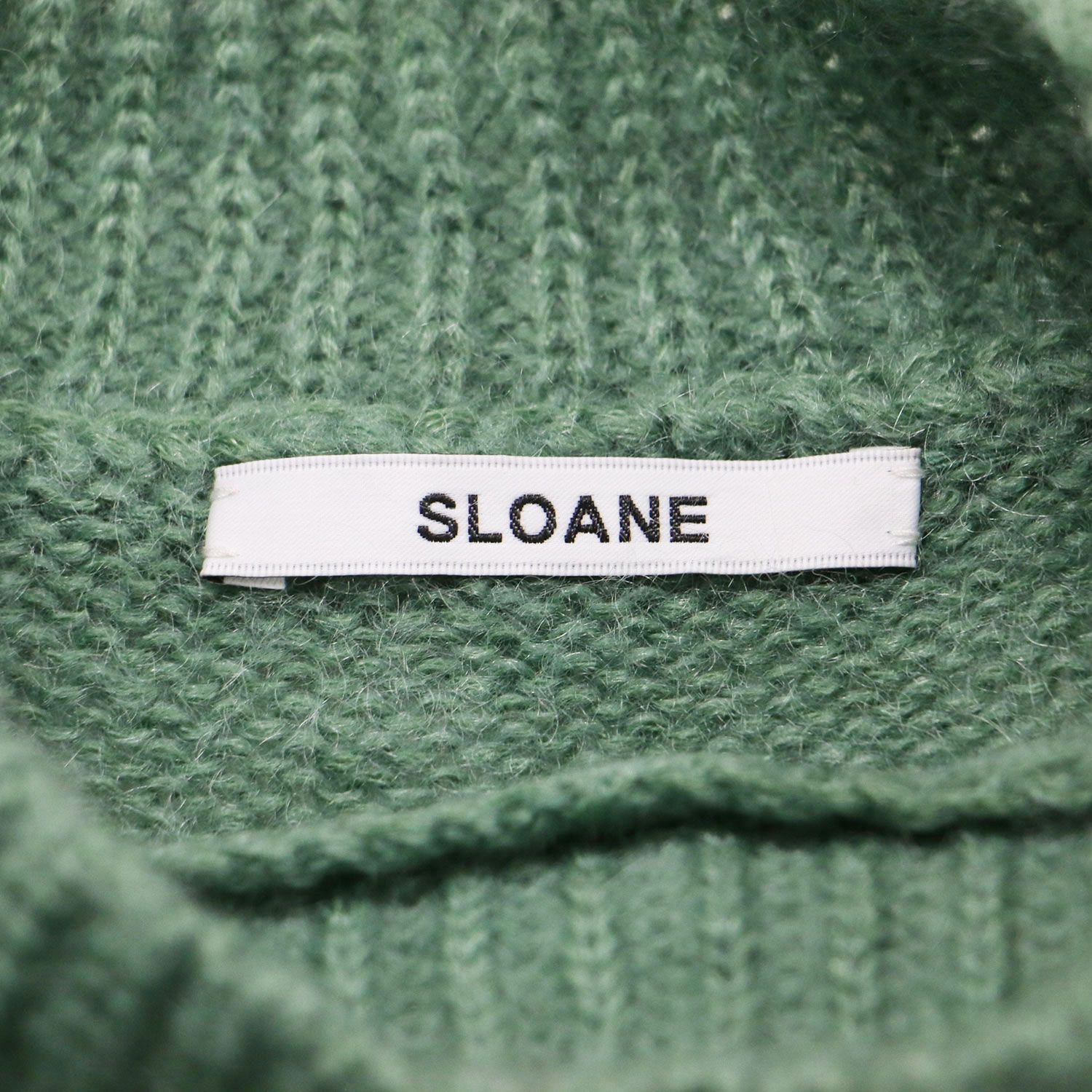 SLOANE(スローン) 長袖セーター サイズ4 XL レディース美品  - カーキ シルク SLOANE スローン ニット グリーン サイズ:1(S) モヘア シャギー モック