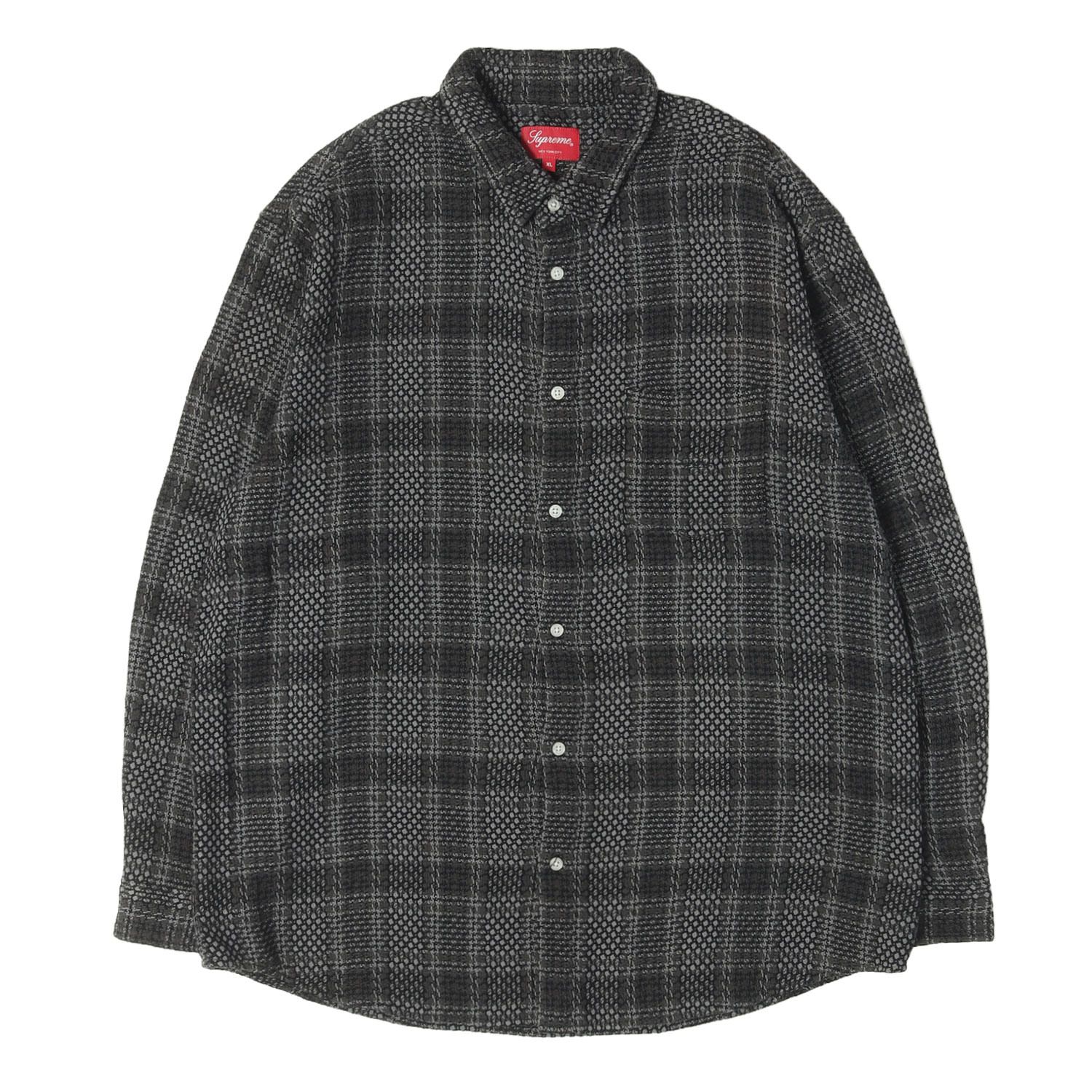 美品】Supreme シュプリーム シャツ ブラック グレー サイズ:XL 23SS