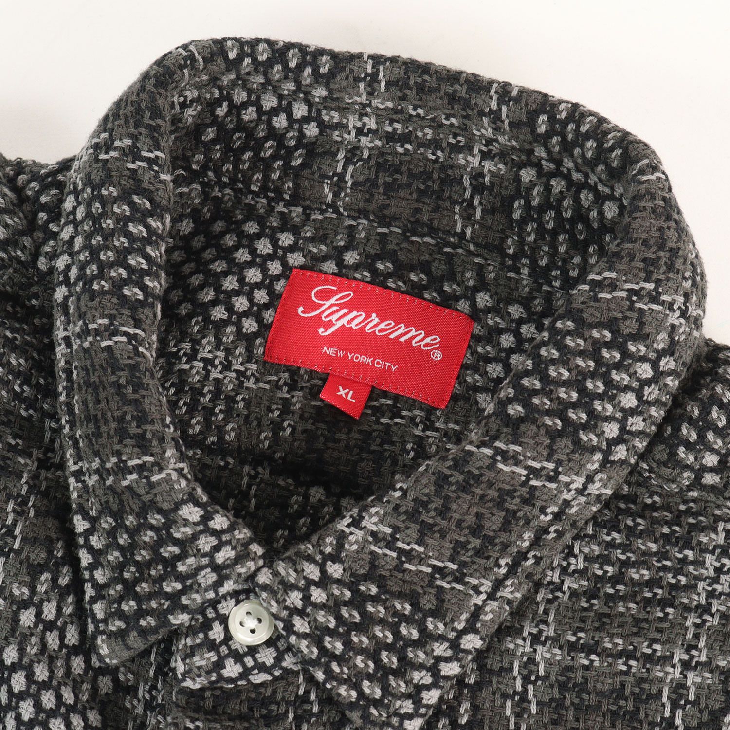 美品】Supreme シュプリーム シャツ ブラック グレー サイズ:XL 23SS