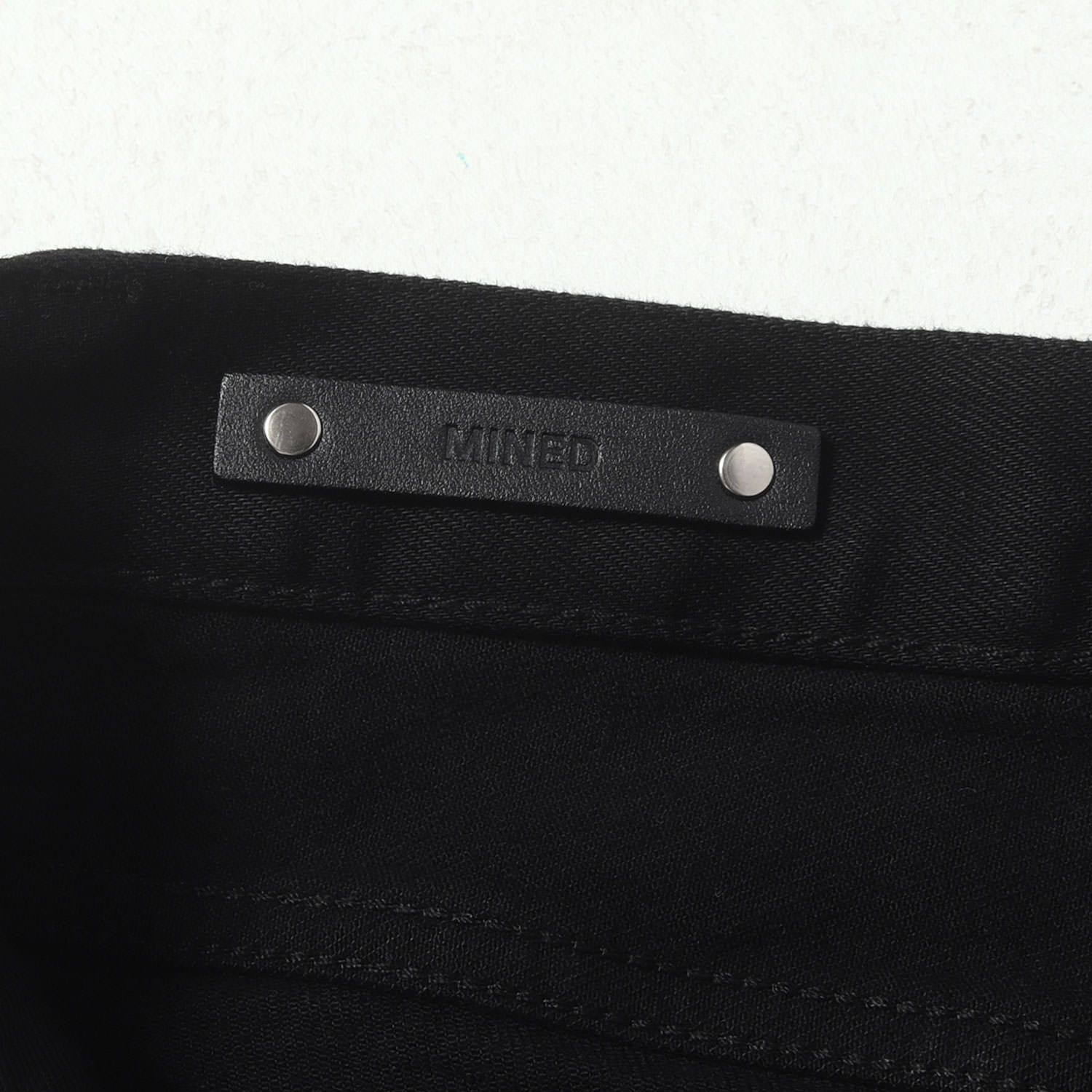 新品】MINEDENIM マインデニム パンツ ブラック 黒 サイズ:35 スーパー