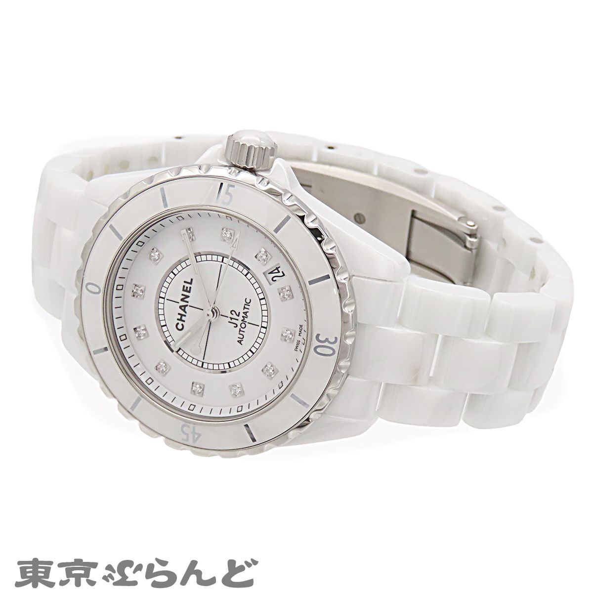 シャネル CHANEL J12 12Pダイヤモンド 38mm H1629 ホワイト