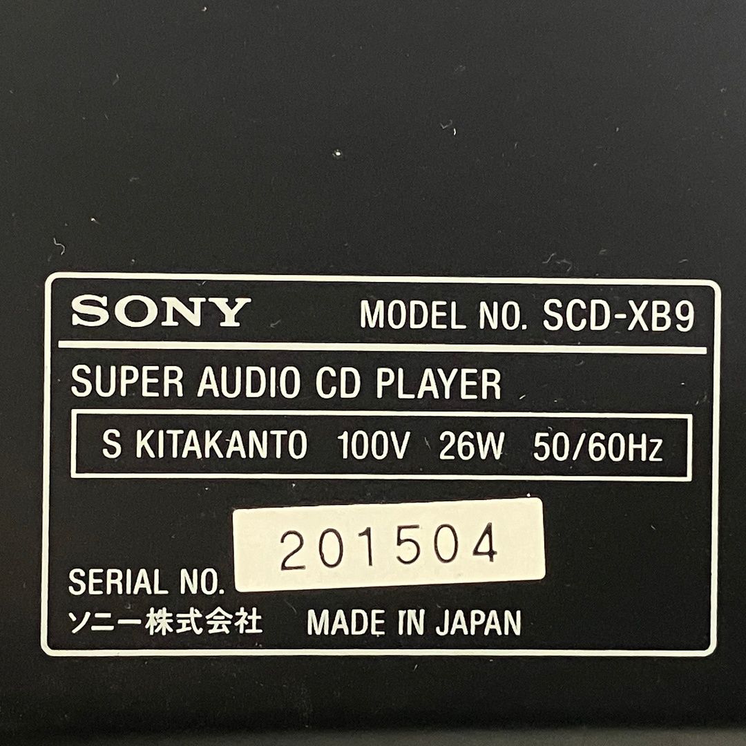 SONY SCD-XB9 CD PLAYER プレーヤー 100V 26W ソニー 音響 機器 機材 オーディオ F11446492
