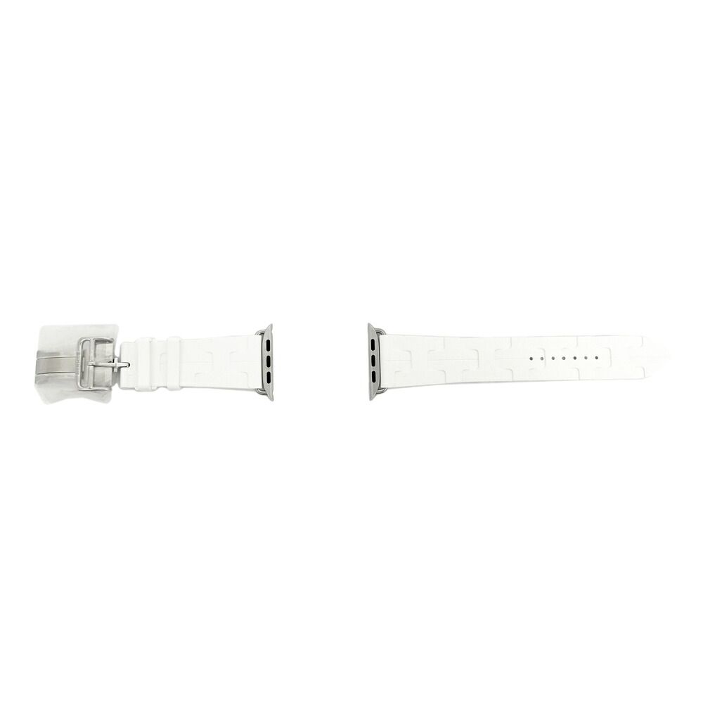 [Meito] Hermes Simple Tour Kilim Blanc White White Silver Hardware Apple Watch Strap 46mm Watch Accessories