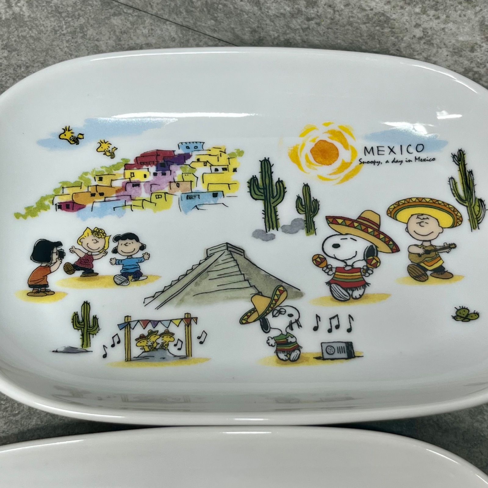 SNOOPY 楕円プレート 6枚セット 食器 世界旅行シリーズ 絵皿