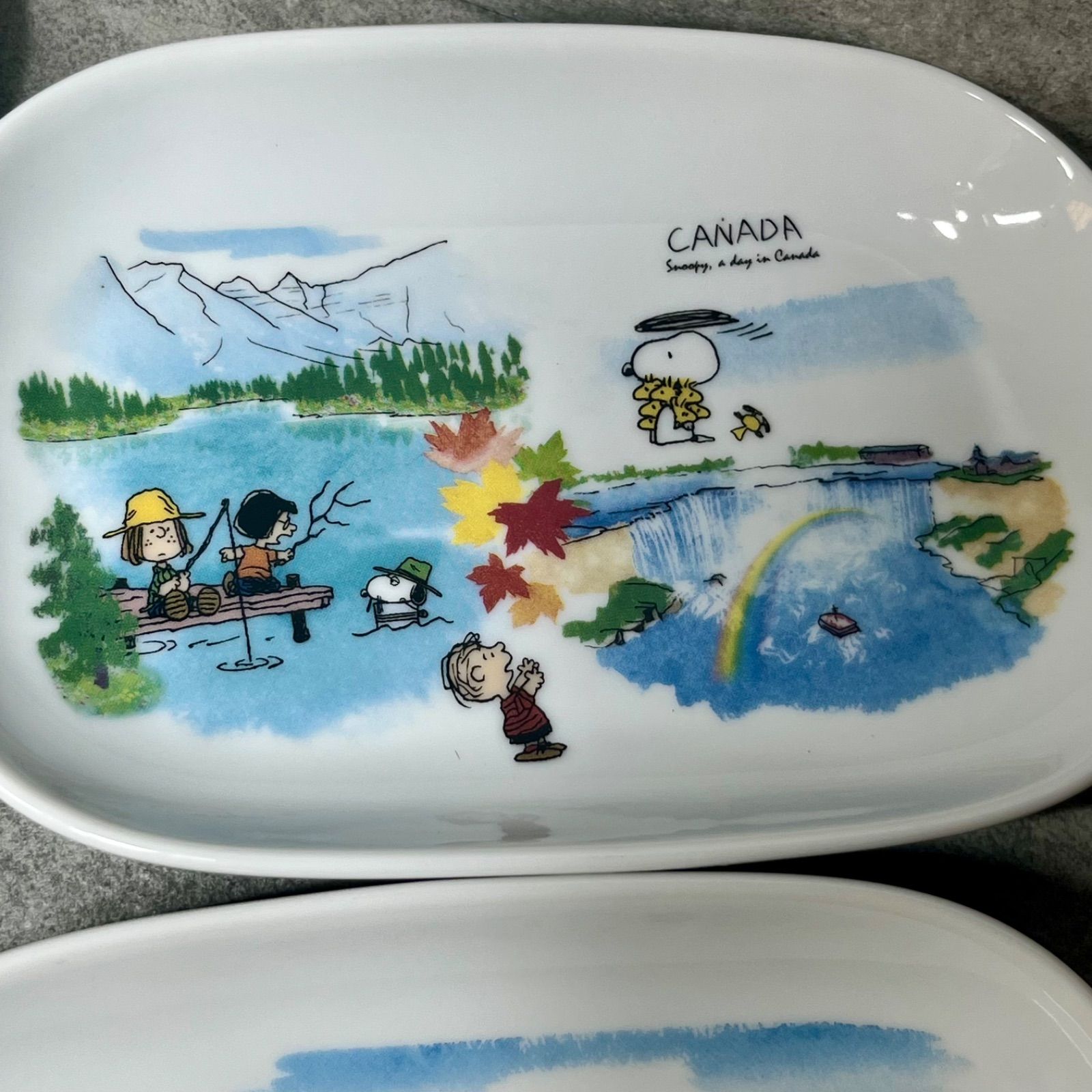 SNOOPY 楕円プレート 6枚セット 食器 世界旅行シリーズ 絵皿