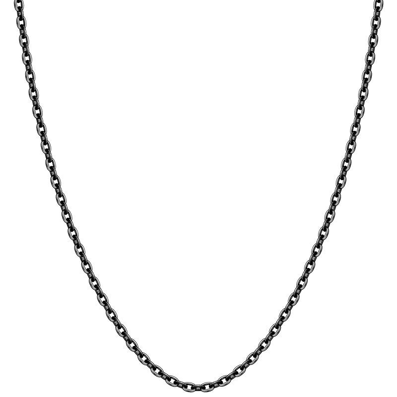 [] シルバー925 いぶし あずきチェーン 幅約2.1mm 濃いめ 長さ40～80cm (70cm) チェーン ネックレス レディース メンズ シンプル