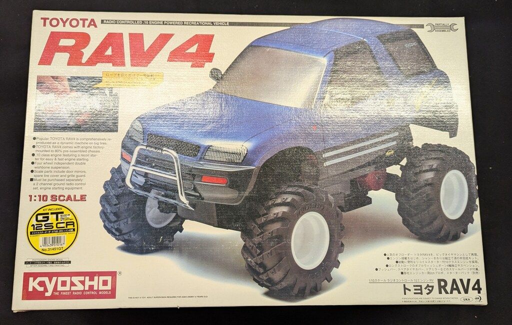 京商 1/10 TOYOTA RAV4 リコイルスターター付 GT12S CRエンジン付属