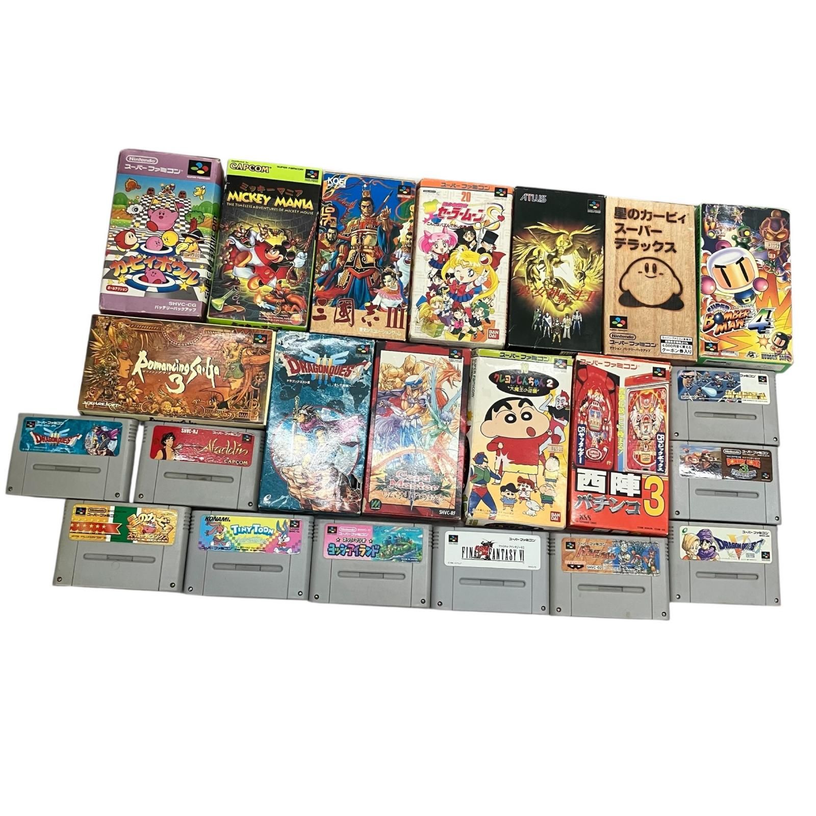 186000 動作未確認 スーパーファミコン スーファミ ソフト 22点まとめ売り
