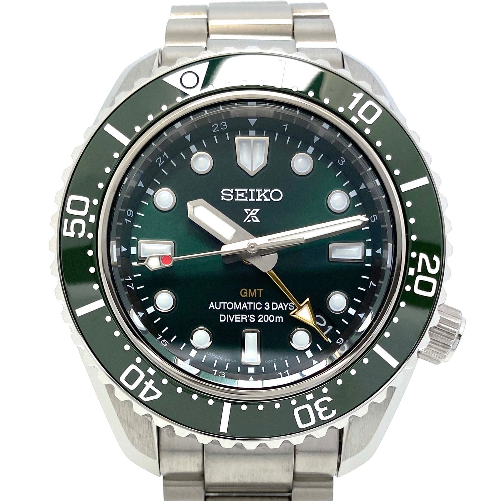 【ほぼ未使用・動作良好】腕時計 メンズ セイコー SEIKO プロスペックス ダイバースキューバ 1968 ヘリテージ GMT SBEJ009 コアショップ専用モデル 自動巻 グリーン デイト表示