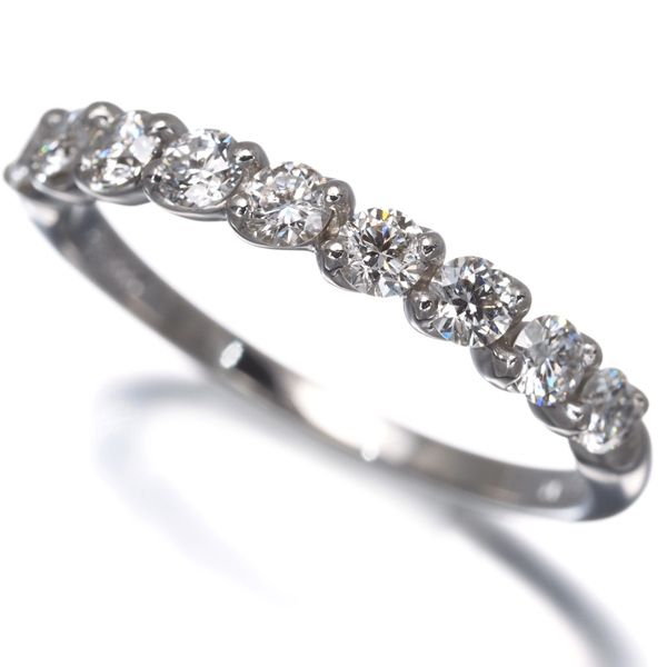 ダイヤ ダイヤモンド 0.50ct ハーフエタニティ リング Pt900 #195951