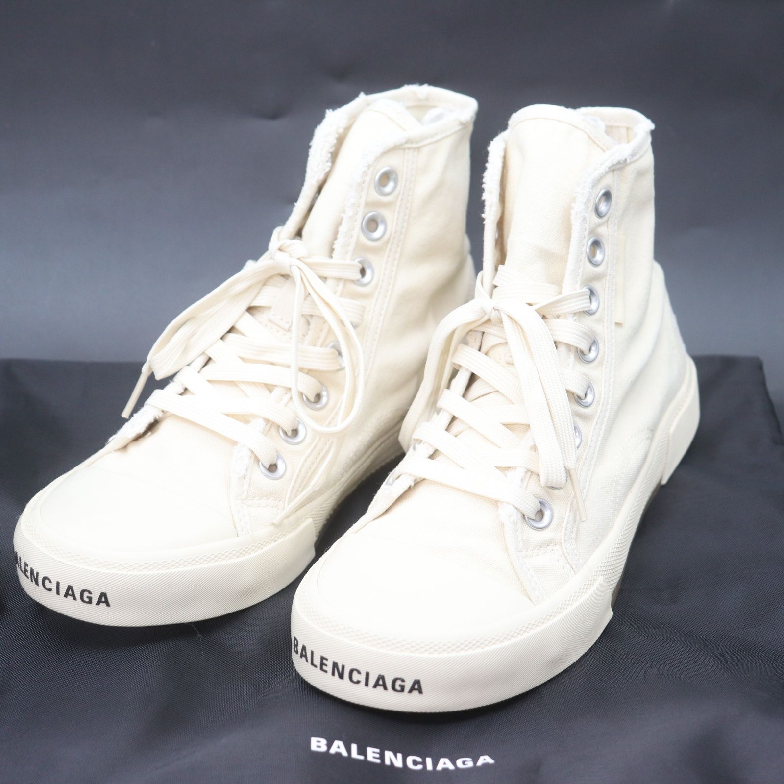 新品未使用　BALENCIAGA アイボリーハイカットスニーカー　27センチ ITB2C1YFNFEJ 美品 BALENCIAGA バレンシアガ パリ ハイトップ