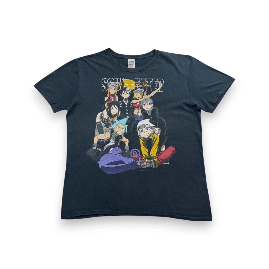 00s ソウルイーター ビンテージ Tシャツ SOUL EATER キャラクター L 半袖 古着 y2k 黒 ブラック ch-u-2505-061