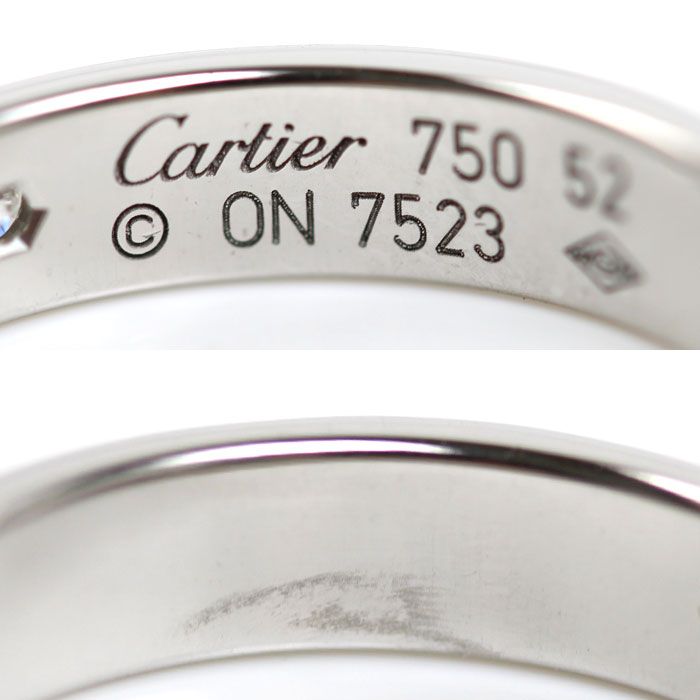 CARTIER カルティエ K18WG ホワイトゴールド ミニラブ 1Pダイヤ リング