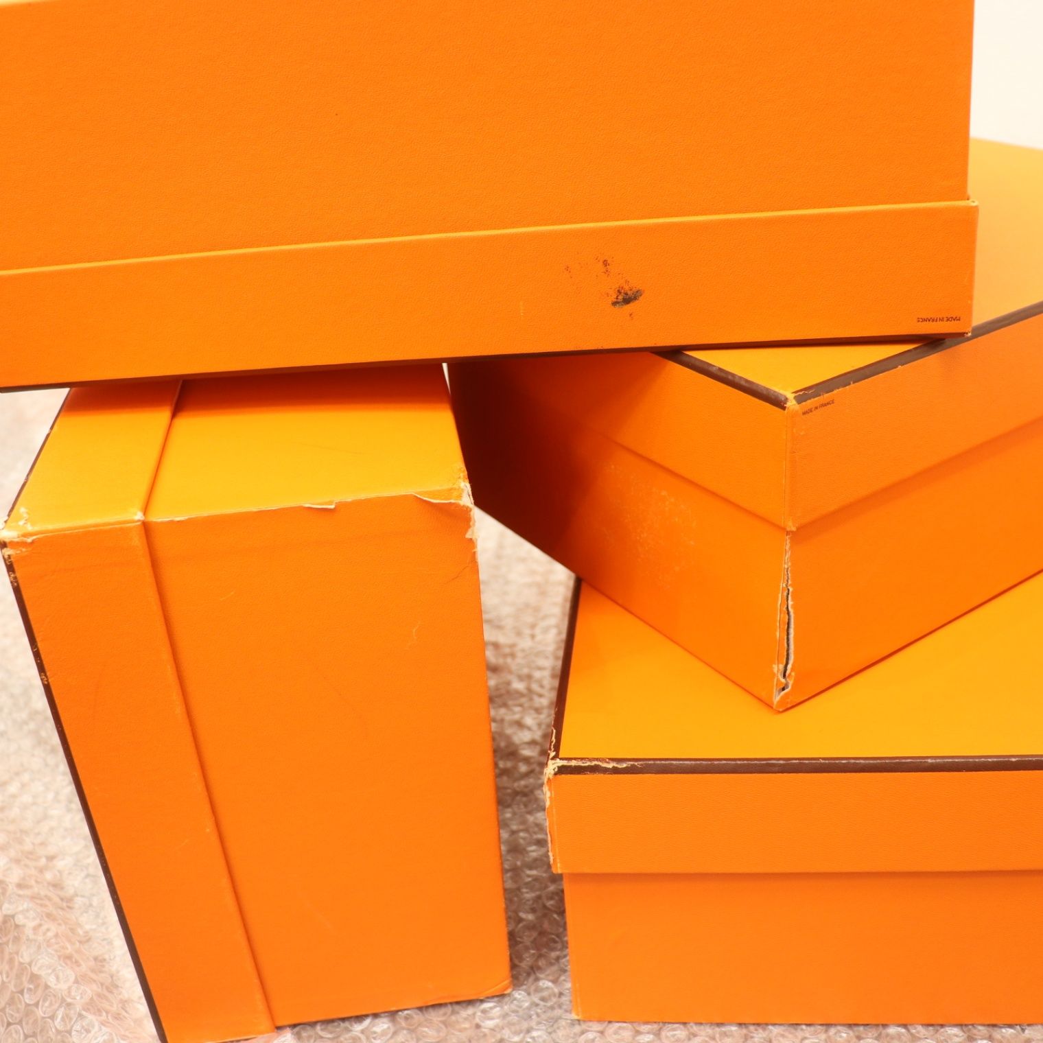 ITPGUXQNQKFM HERMES エルメス BOX ショッパー 純正 紙袋 オレンジ