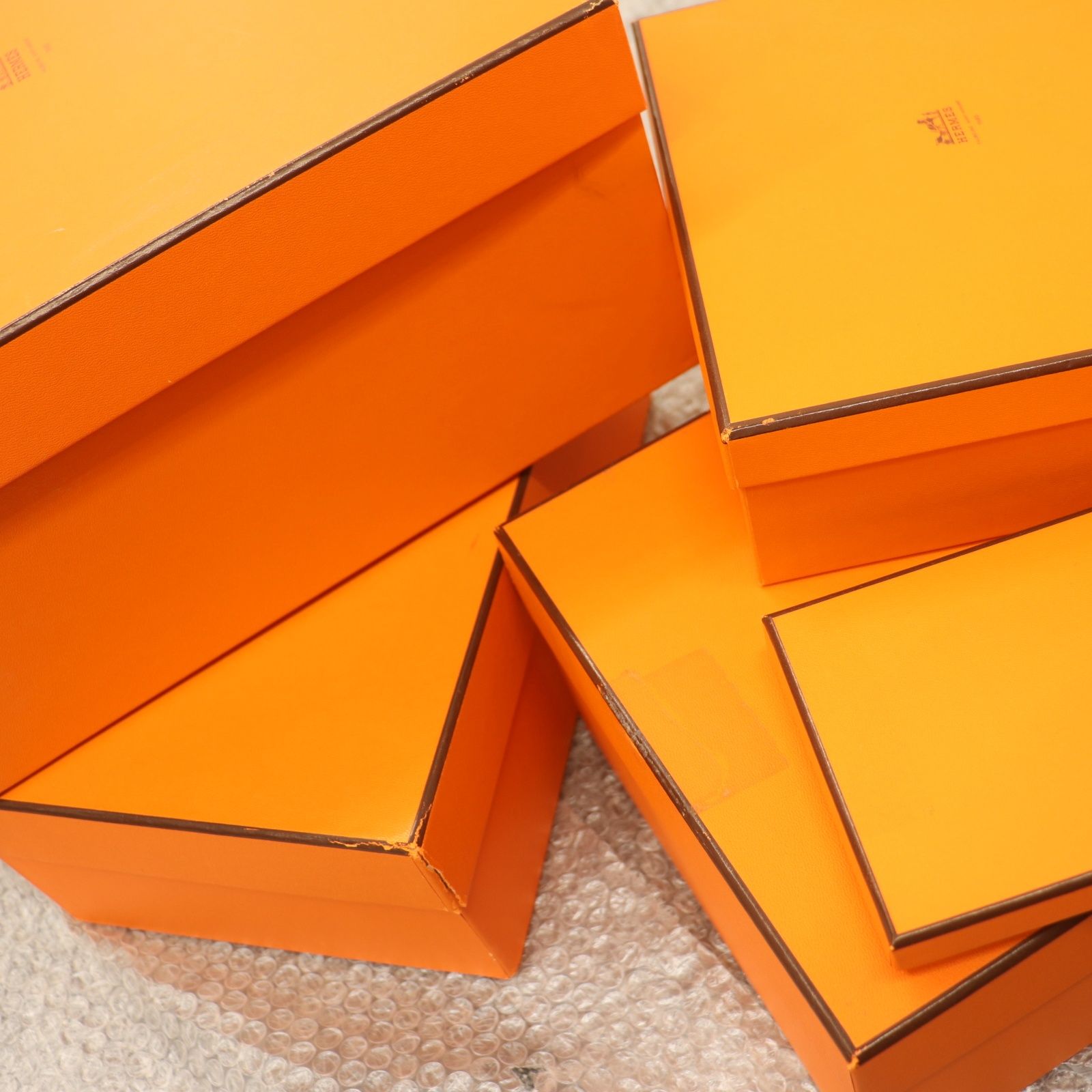 ITPGUXQNQKFM HERMES エルメス BOX ショッパー 純正 紙袋 オレンジ