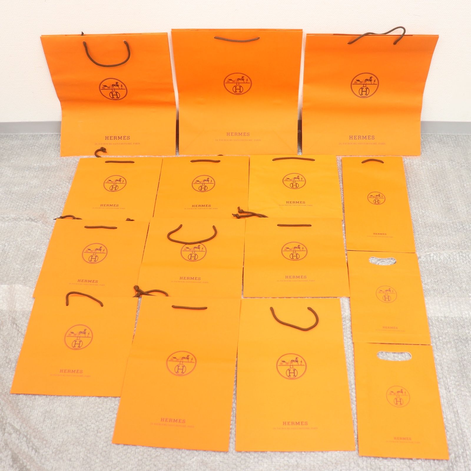 ITPGUXQNQKFM HERMES エルメス BOX ショッパー 純正 紙袋 オレンジ