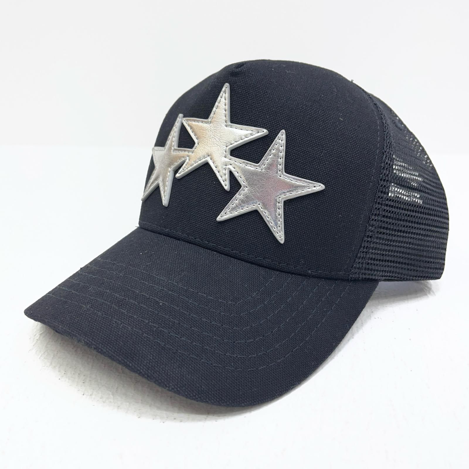 【加古川店】 中古 AMIRI | アミリ キャップ 3 STAR LLIC TRUCKER HAT AMSAHE1030 ブラック 【118】 加古川店】 中古 AMIRI | アミリ キャップ 3 STAR METALLIC TRUCKER