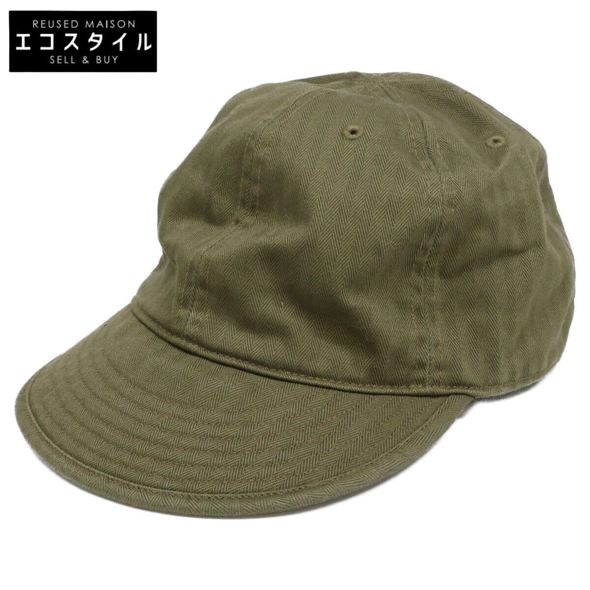 RRL　ダブルアールエル　ヘリンボーン ツイル サービス キャップ　L 58cm