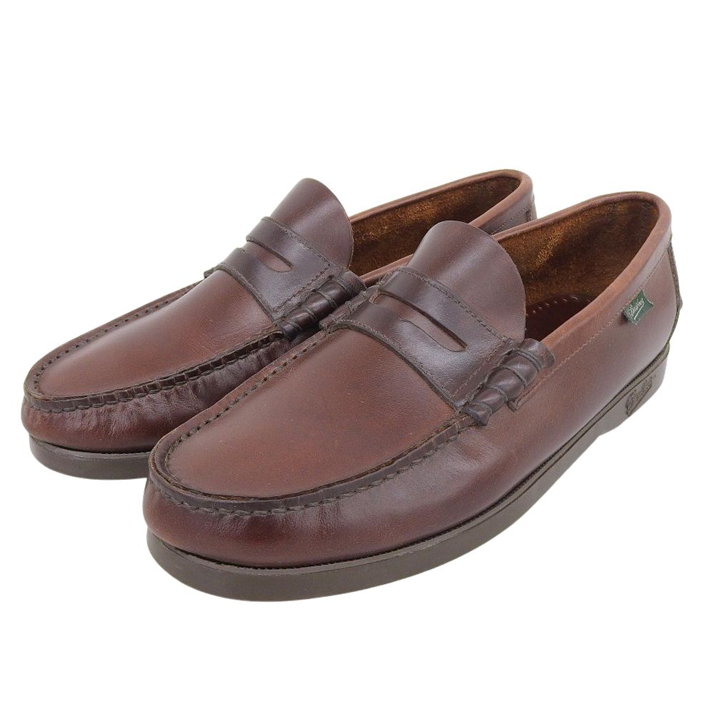 Paraboot　パラブーツ　コロー レザー モカシン コインローファー シューズ メンズ ブラウン 6 1/2　6 1/2