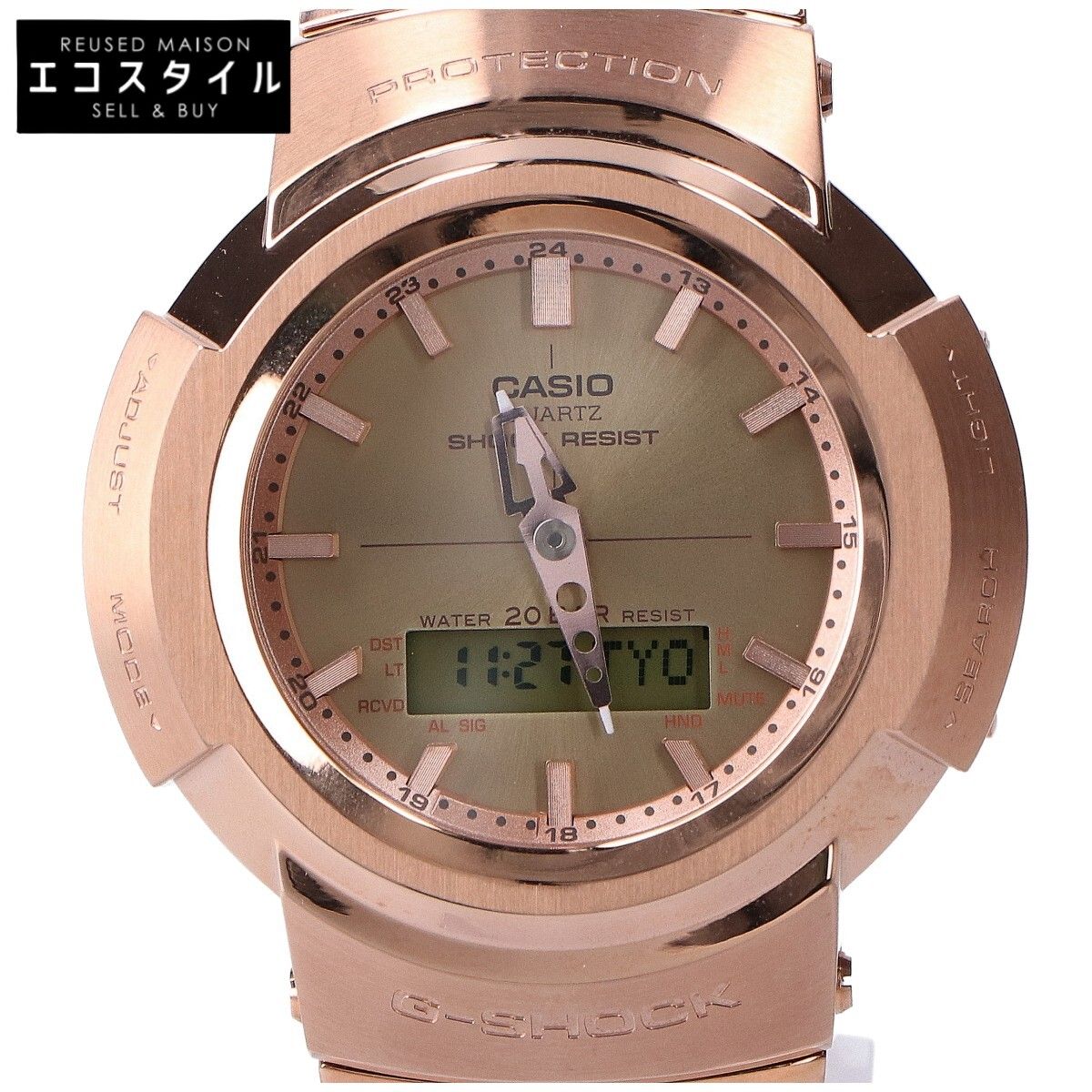 G-SHOCK　ジーショック　【美品】AWM-500GD-4AJF FULL METAL AW-500 SERIES マルチバンド6 タフソーラー電波