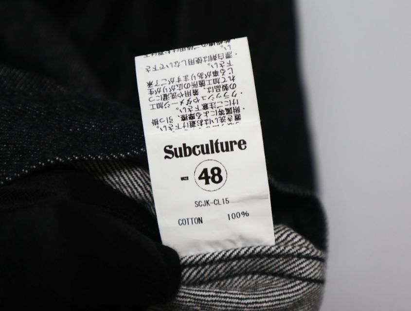 SUBCULTURE サブカルチャー S06XX BLACK DENIM JACKET SCJK-CL15