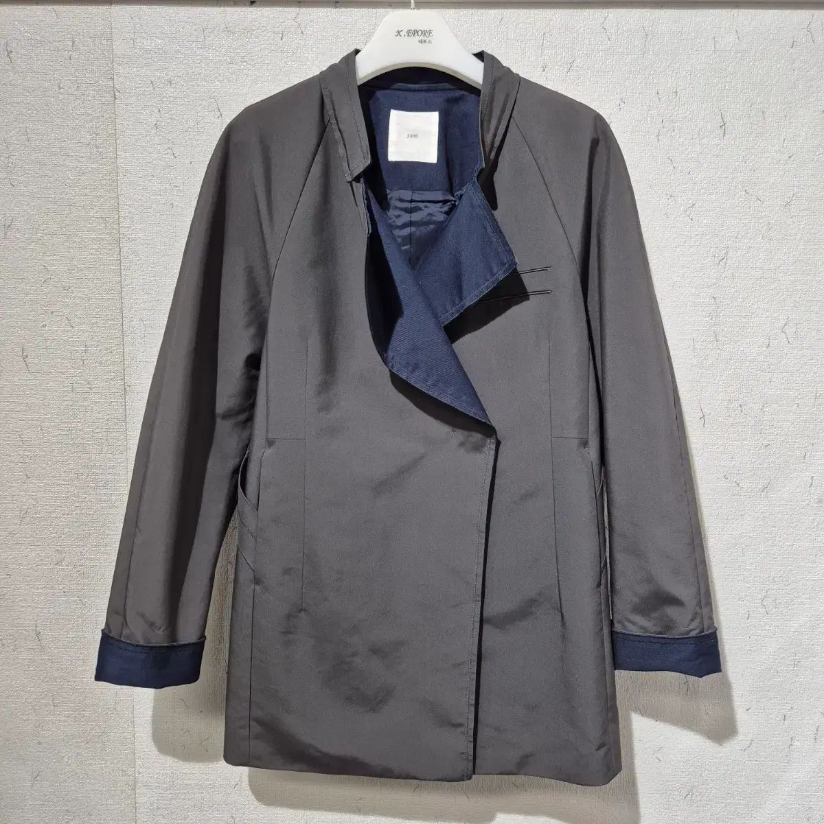 KUHO グレー/ネイビー バイカラー ジャケット 5,972円
