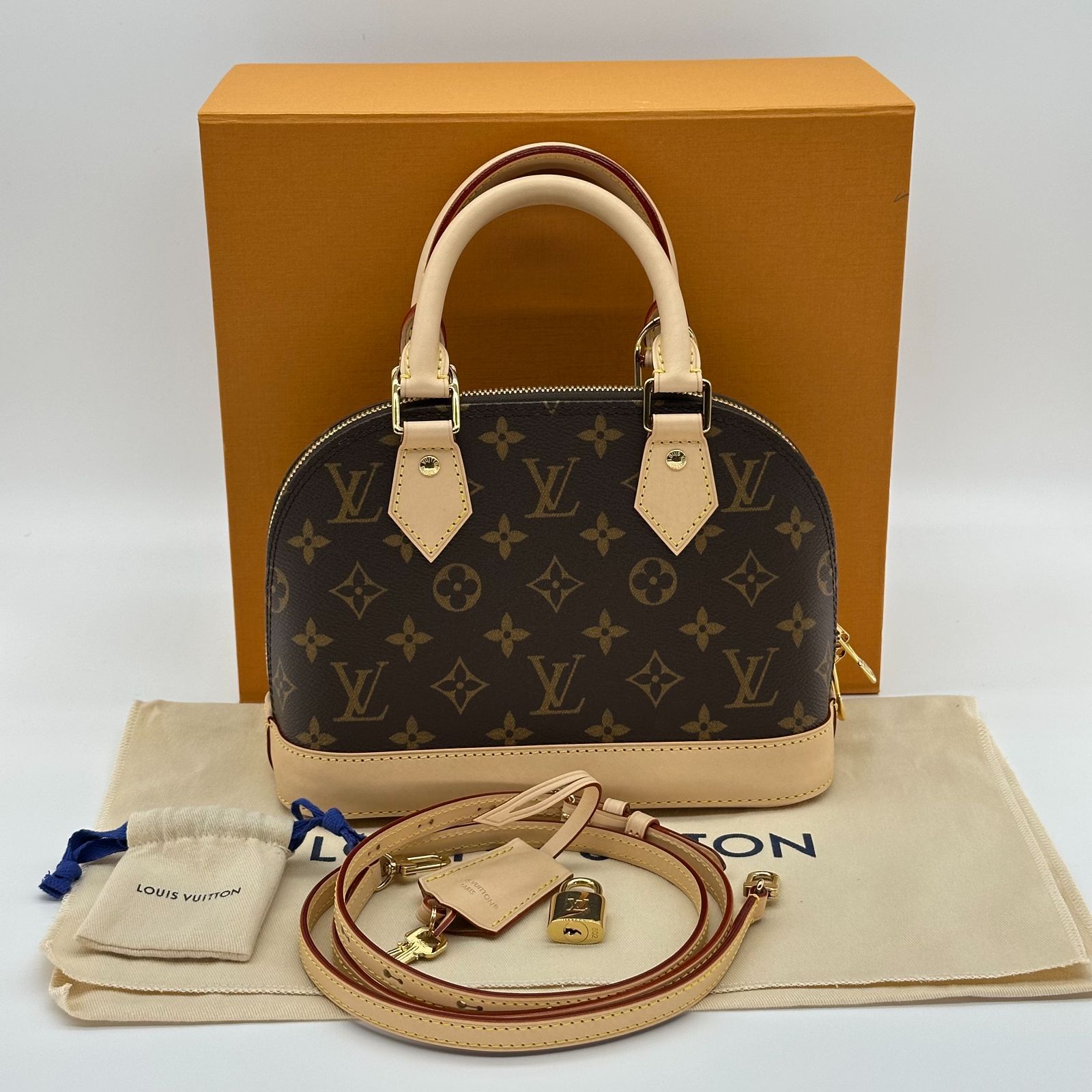 LOUIS VUITTON ルイ・ヴィトン M46990 モノグラムキャンバス アルマ BB 2WAY ハンド斜め掛けショルダーバッグ ブラウン茶系 レディース