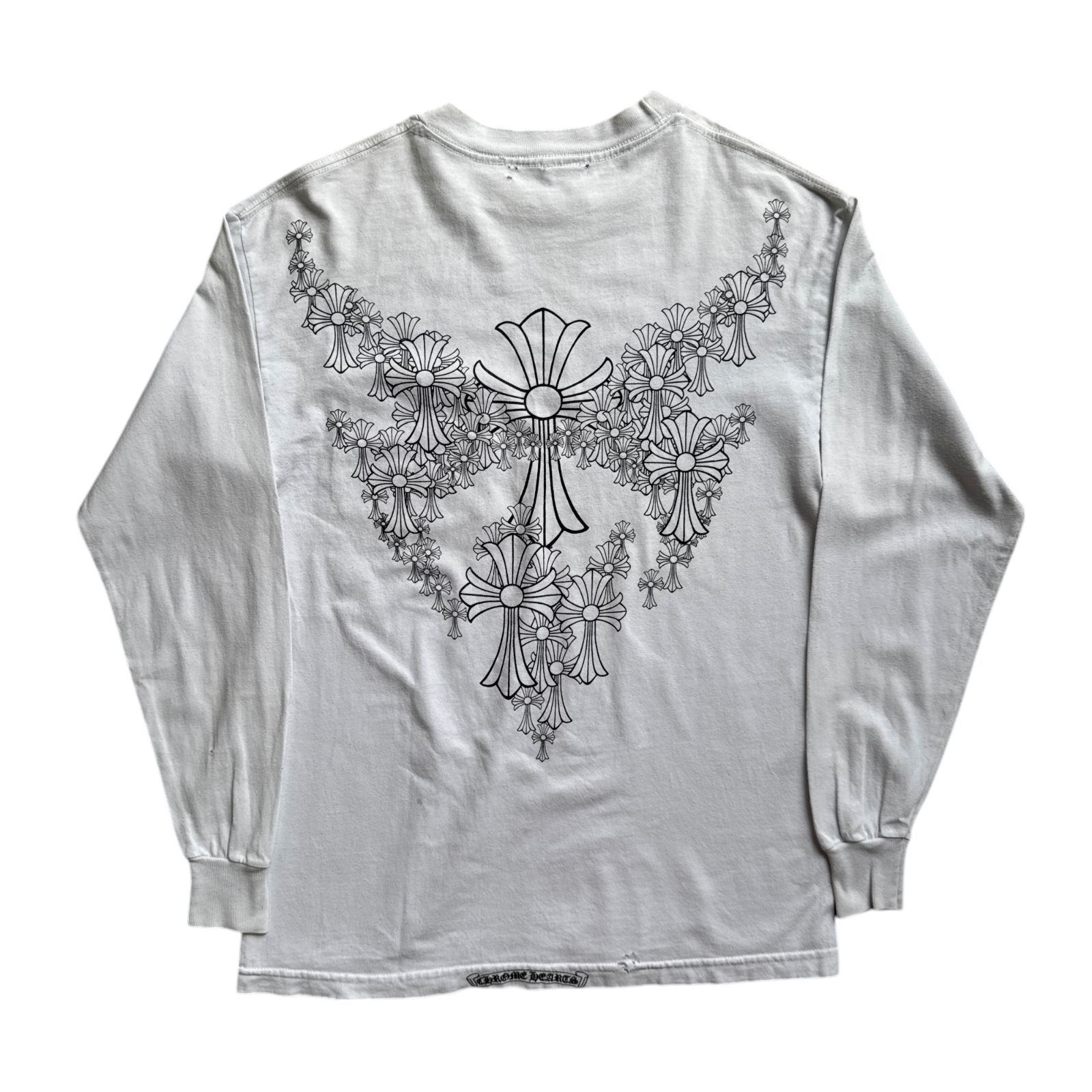 クロムハーツ　フローラルクロス　CHROME HEARTS 90年代　当時物 90s~ Chrome Hearts Pocket L/S Tee 