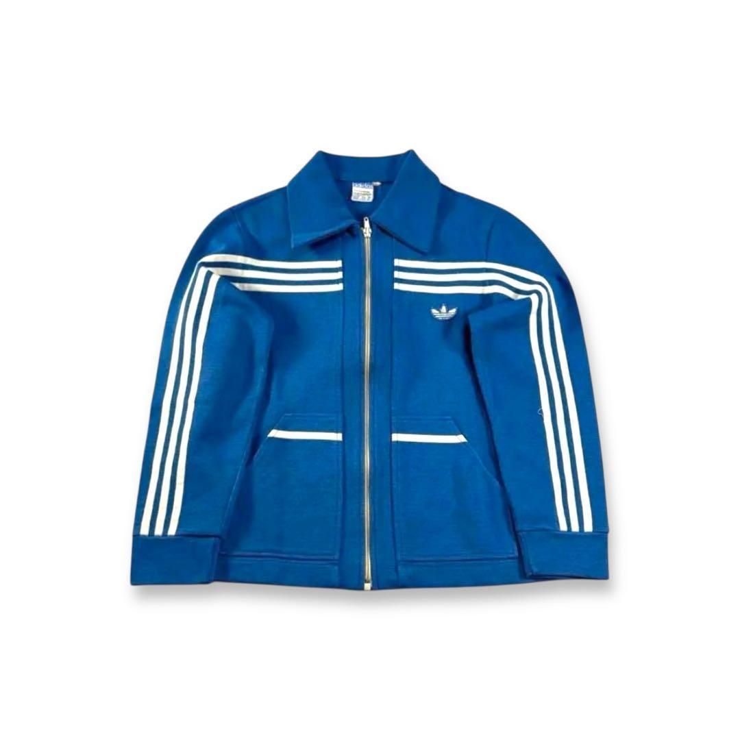  ジャージ 青　アディダス　ガイコツジャージ スペシャル 激レア 60s ビンテージ adidas アディダス ガイコツ