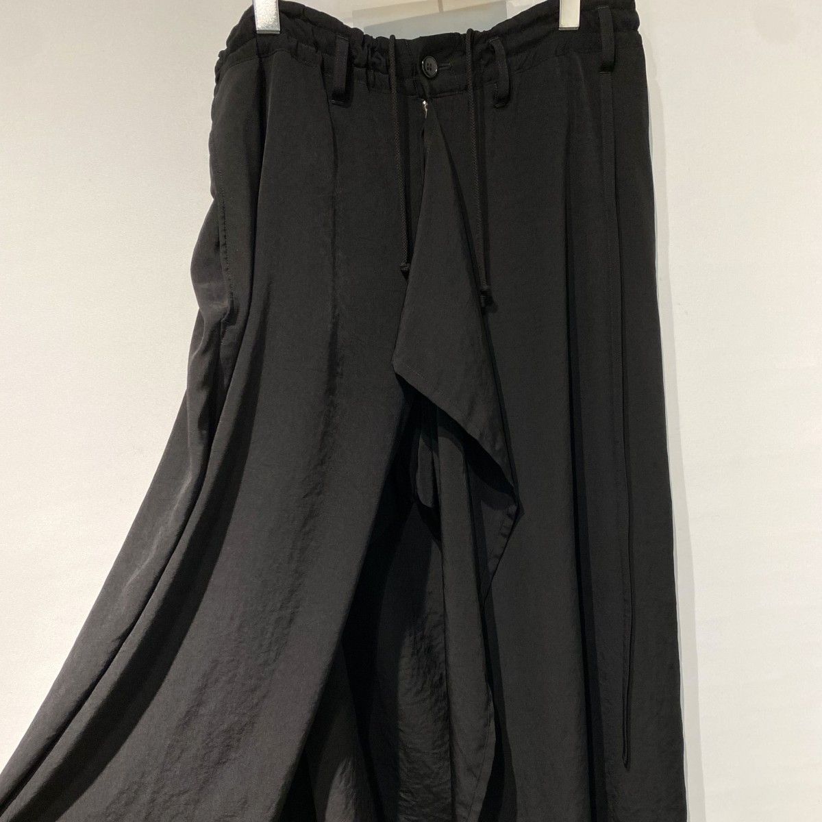 GROUND Y(Yohji Yamamoto) 25SS TA／PE Crepe De Chine Bound Skirt