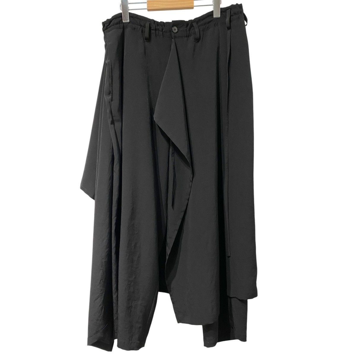 GROUND Y(Yohji Yamamoto) 25SS TA／PE Crepe De Chine Bound Skirt