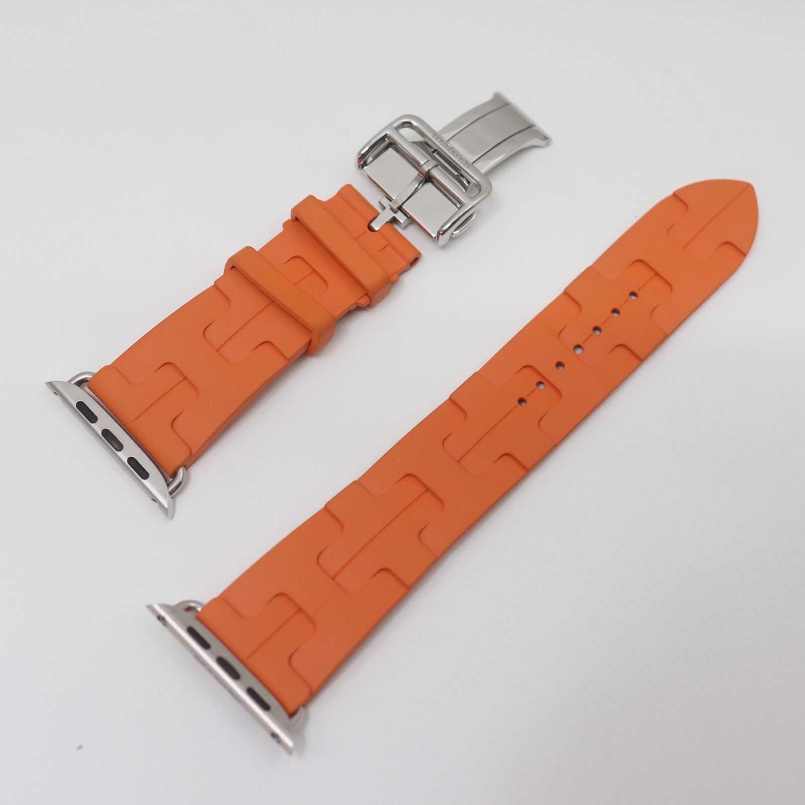 Apple Watch SE 45mm シルバー/オレンジ HERMES キリムベルト - メルカリ