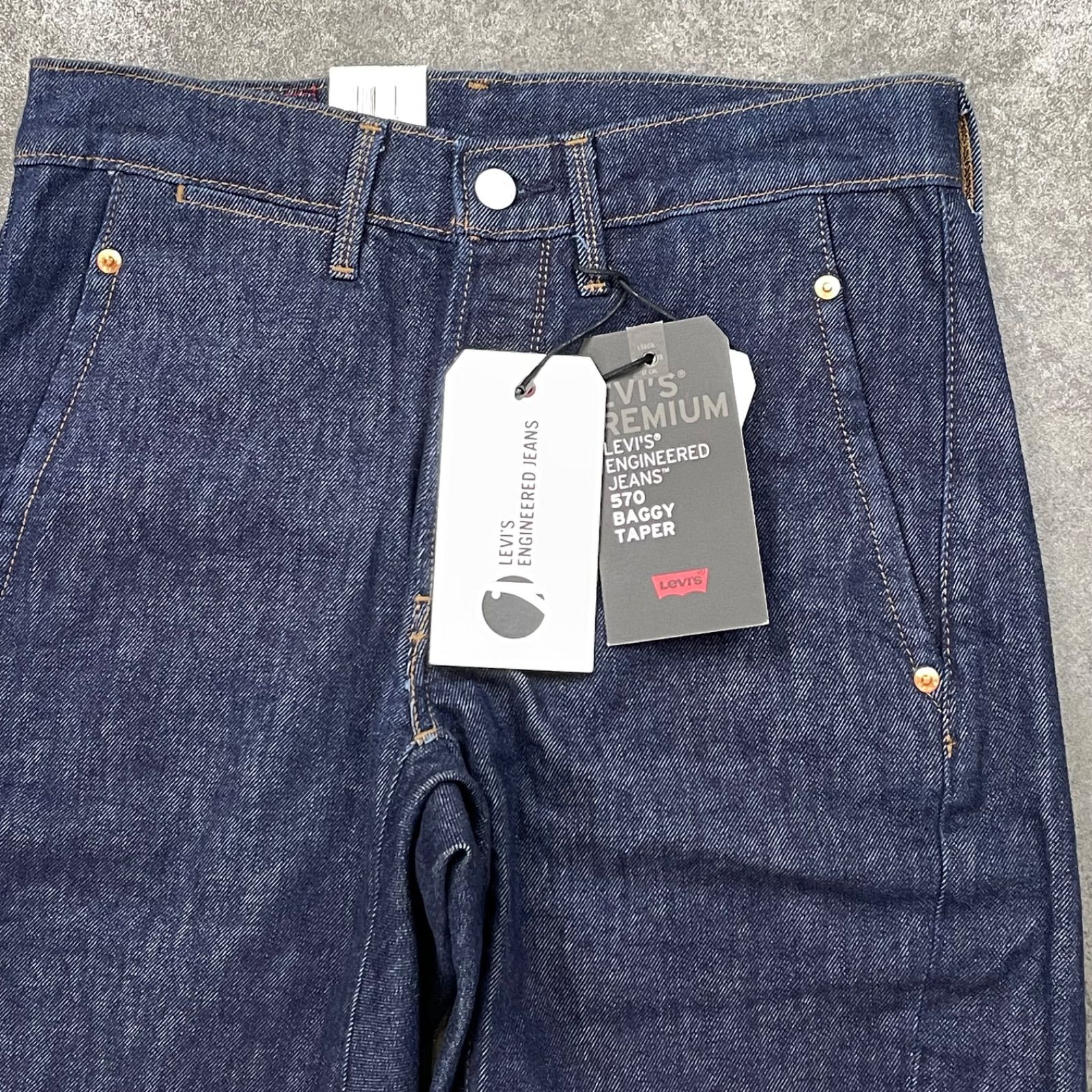 Levi's engineered jeans セットアップ　570 バギー 新品 未使用 Levi's PREMIUM Engineered Jeans 570 BUGGY TAPER Denim