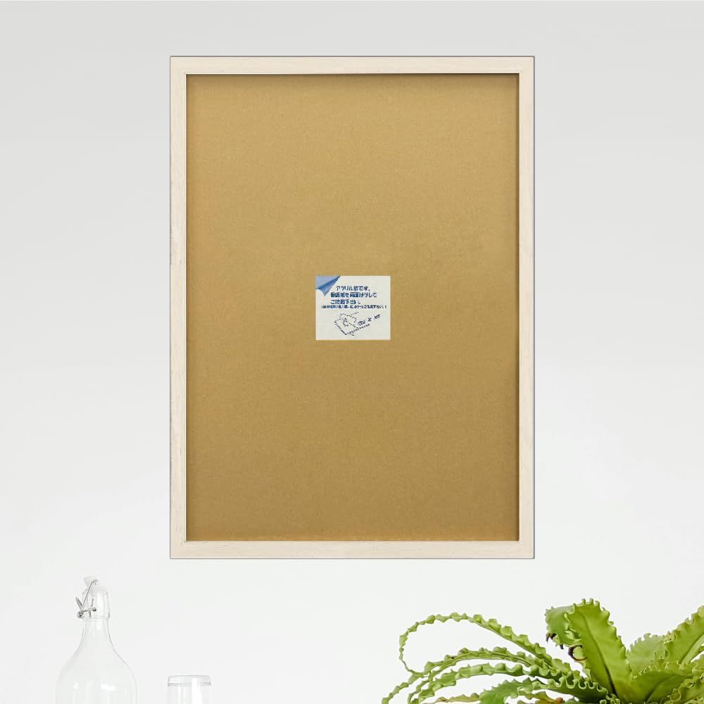 【Made in Japan】 額縁 ポスターフレーム 700×500mm 木製 天然木 PET板 軽量 壁掛け 日本製 ホワイト 50×70cm Novel Frame ヌーベルフレーム