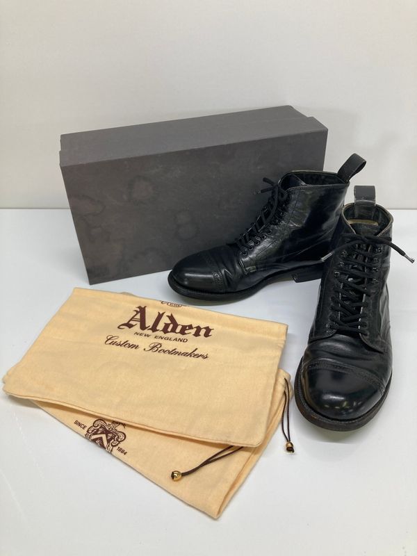 【中古品】 ALDEN オールデン × TOMORROWLAND トゥモローランド 別注 コラボ CAP TOE LACE UP BOOTS 86006H キャップトゥ レースアップブーツ 革靴 【164-260718-kk-14-hon】