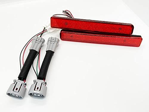 N◆7823 【国内生産 カプラーオン LED リフレクター】 スズキ スペーシアカスタム MK53S テールランプ リア ブレーキ ランプ 連動 反射板機能付き 点灯