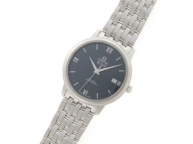 OMEGA オメガ デ・ビル プレステージ・コーアクシャル【205】 424.10.37.20.03.001 腕時計_x000D_
 ステンレススチール シルバー色 -刻印 自動巻き ブルー文字盤 メンズ【中古】 OMEGA オメガ デ・ビル プレステージ・コーアクシャル【205】 424.10