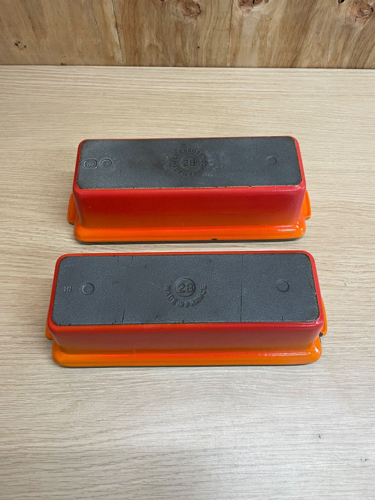 LE CREUSET ル・クルーゼ テリーヌ型 28cm オレンジ 蓋付き 箱無し 2個