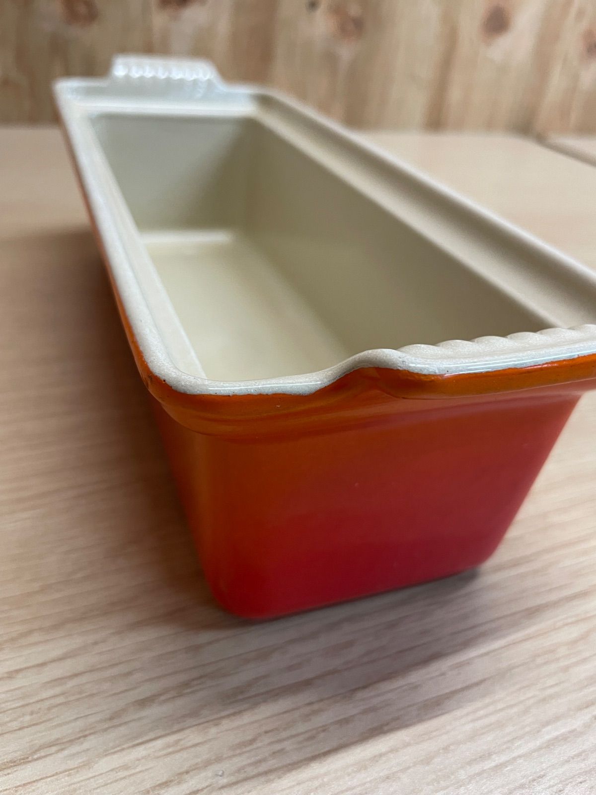 LE CREUSET ル・クルーゼ テリーヌ型 28cm オレンジ 蓋付き 箱無し 2個