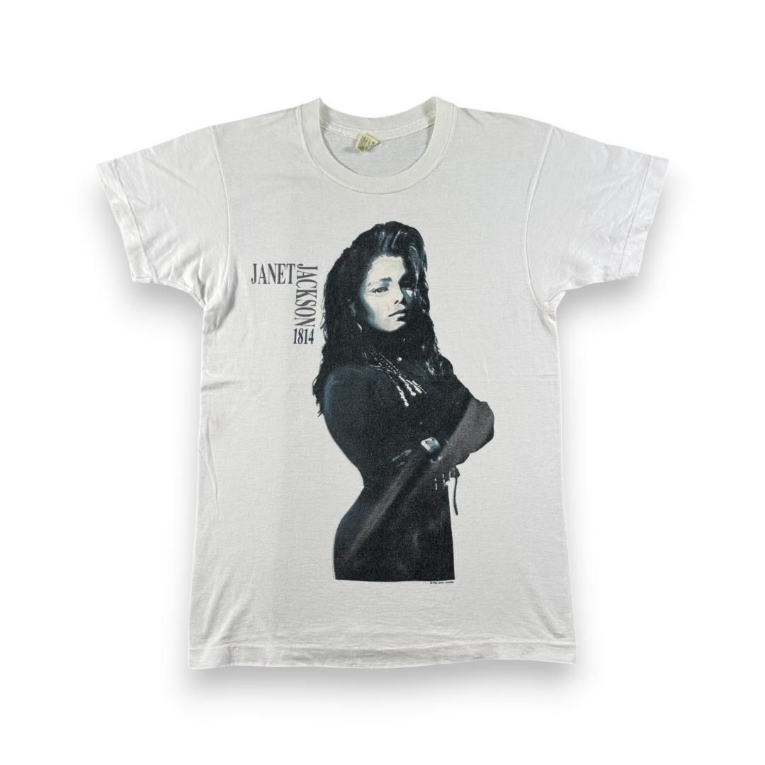 激レア 90s JANET JACKSON ジャネットジャクソン ツアー Tシャツ バンドT バンT 古着 半袖 シングルステッチ USA製 コピーライト スクリーンスターズ 白 ba-000037
