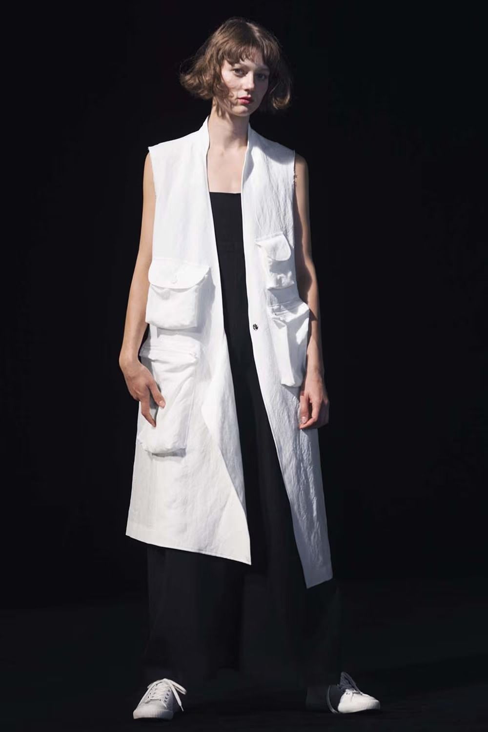 コレクションモデル ヨウジヤマモト アシンメトリー リネン ジャケット y's Yohji Yamamoto Y's｜ヨウジヤマモト ワイズ アシンメトリー リネン