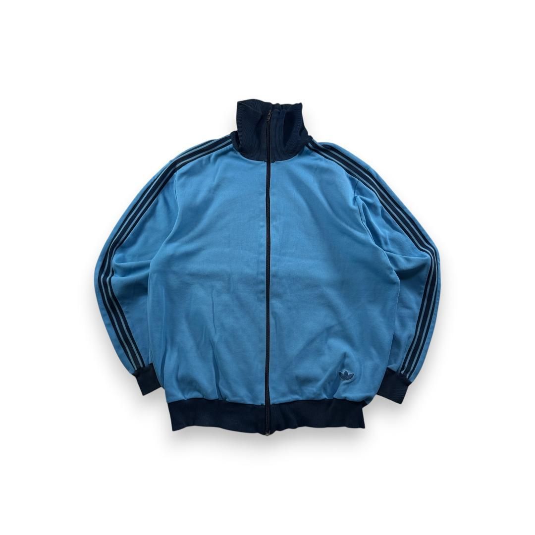 70s adidas アディダス トラックジャケット 青 6号 ジャージ ビンテージ 古着 y2k 小松菜奈 在原みゆ紀 ベッケンバウアー ja-2603-060