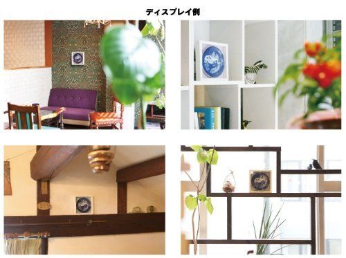 ロイヤルコペンハーゲン イヤープレート専用フレームホワイト(壁紙/ﾋﾟﾝｸ) フレームのみ/UVカットアクリル板使用W-P