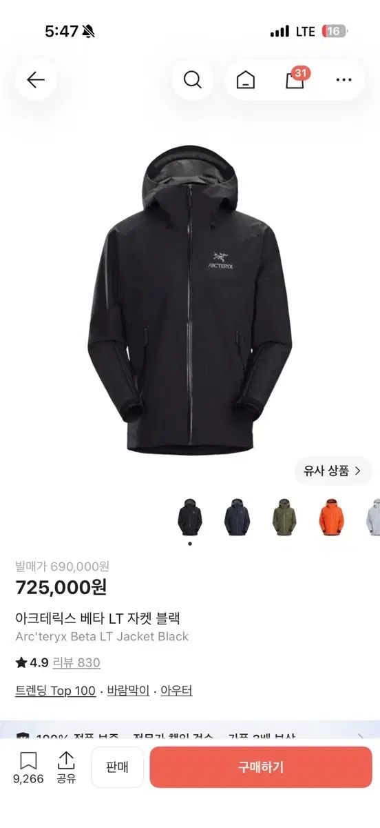 ARC'TERYX アークテリクス ベータ LT ジャケット ブラック