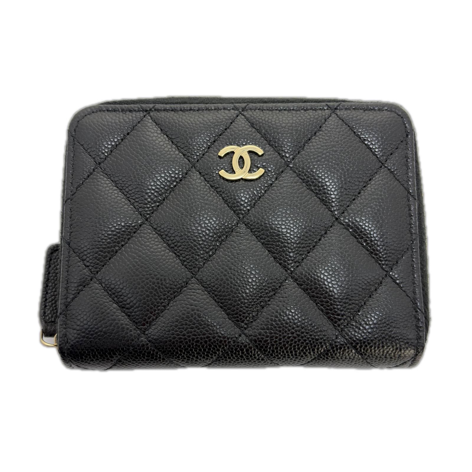 CHANEL シャネル マトラッセ ジップコインパース ブラック/GP AP4652