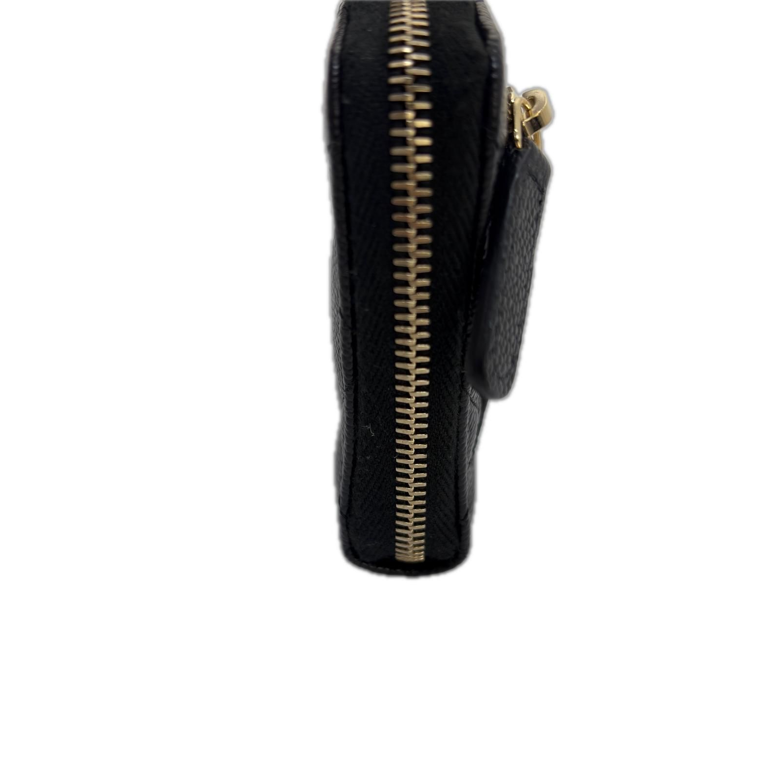 CHANEL シャネル マトラッセ ジップコインパース ブラック/GP AP4652
