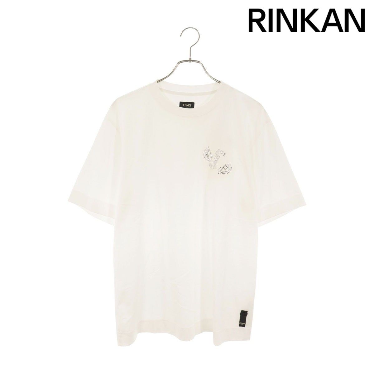 フェンディ  FY0936 ASE1 ラインストーン装飾Tシャツ メンズ M