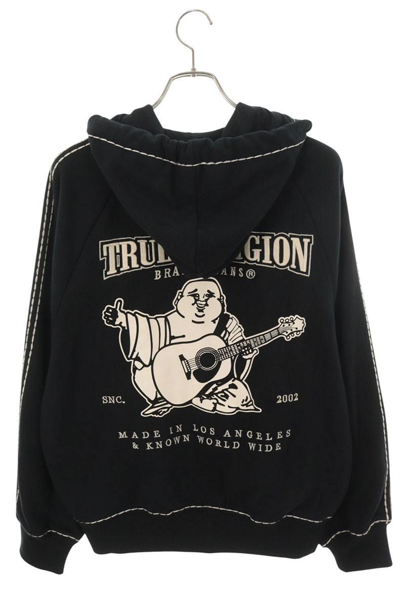 トゥルーレリジョン SUPER T BOXY ZIP UP ロゴ刺繍ジップアップ