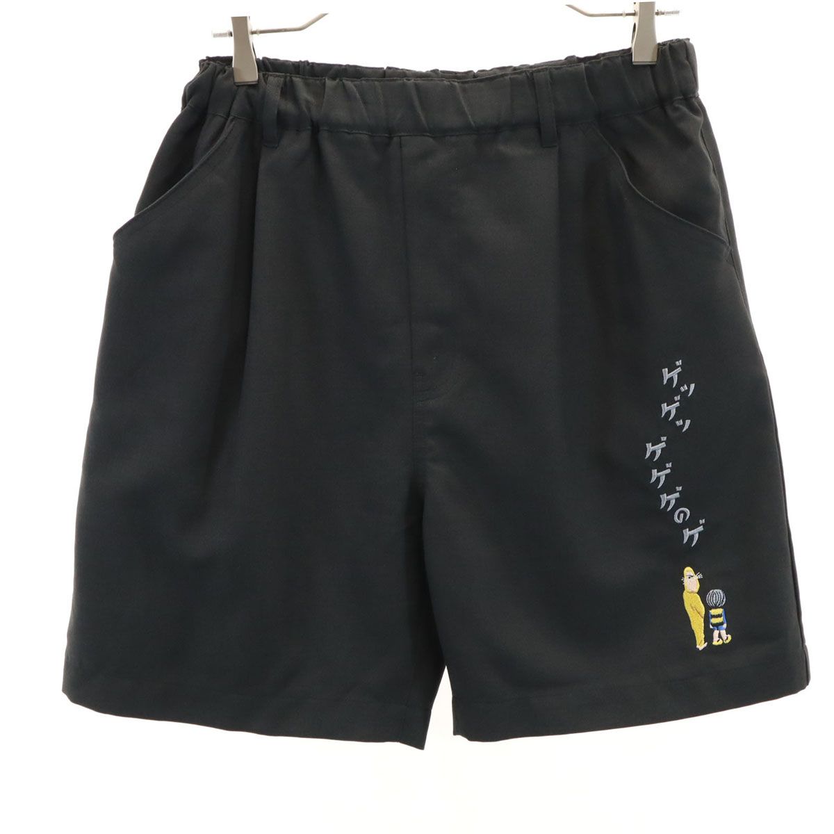 美品 graniph グラニフ 水木しげる コラボ ショートパンツ S ブラック