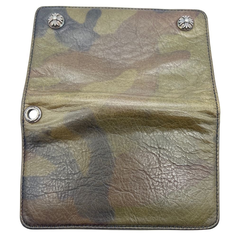CHROME HEARTS クロムハーツ WALLET 1 ZIP /TANK CAMO LTHクロスボールボタン 二つ折り 迷彩 レザー ウォレット 正規品 / 41320 CHROME HEARTS クロムハーツ WALLET 1 ZIP /TANK CAMO LTHクロスボール